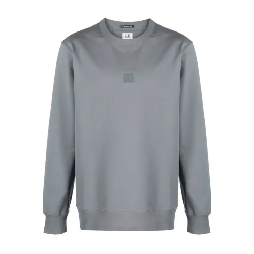 C.p. Company , Metropolis Series Logo Sweatshirt ,Gray male, Sizes: