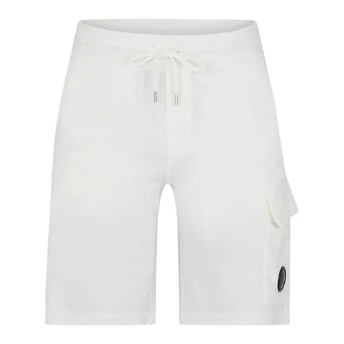 CP COMPANY Micro Lens Fleece Shorts - White