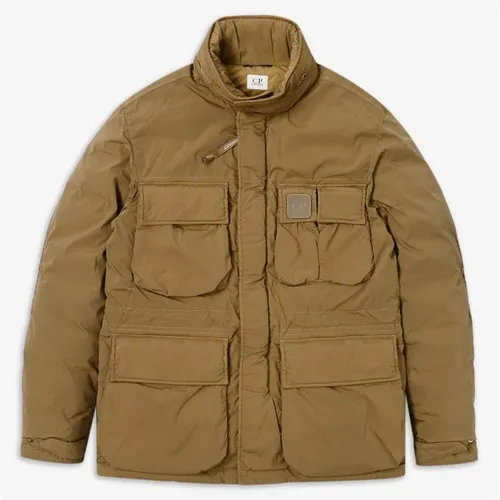 CP Company Nycra R Utility Mens Down Jacket - Brown