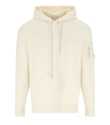 C.P. COMPANY OFF-WHITE HOODED JUMPER