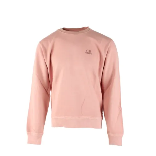 C.p. Company , Pink Cotton Fleece Sweater for Men ,Pink male, Sizes: