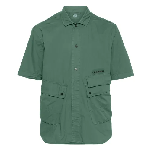 C.p. Company , Popeline Pocket Shirt ,Green male, Sizes: