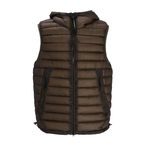 C.p. Company , Quilted Khaki Vest ,Brown male, Sizes: