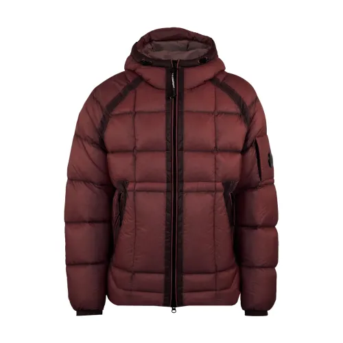 C.p. Company , Red Shell Hooded Down Jacket ,Red male, Sizes: