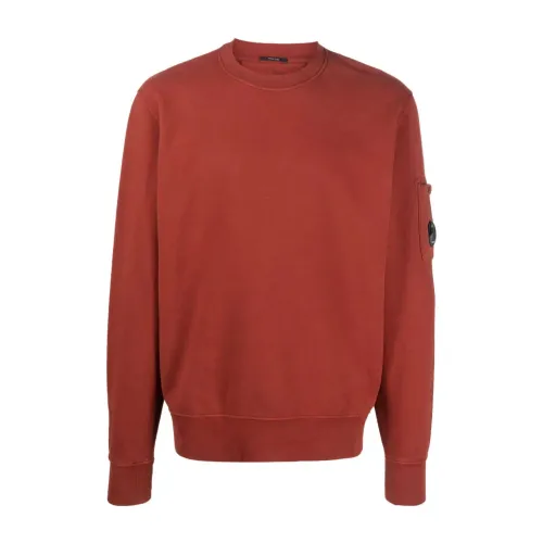 C.p. Company , Red Slavata Crewneck Sweatshirt ,Red male, Sizes: