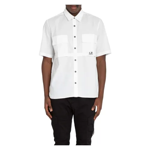 C.p. Company , Ripstop SS Shirt ,White male, Sizes:
