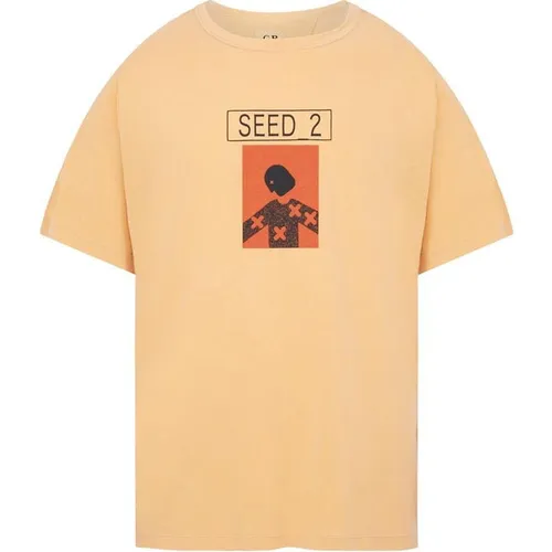 CP COMPANY Seed Graphic Print T-Shirt - Orange
