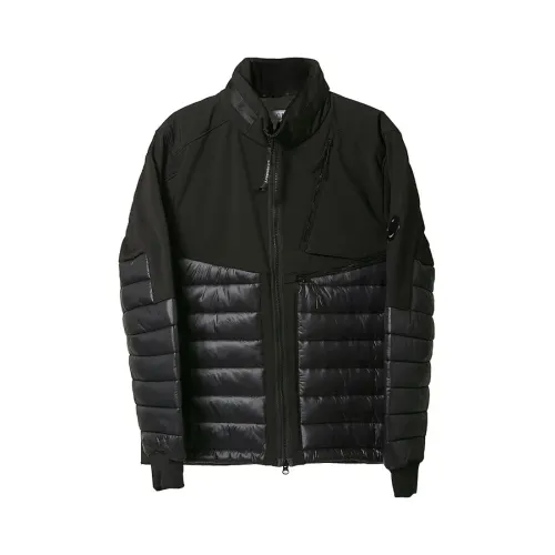 C.p. Company , Short Padded Jacket with Double Fabric ,Black male, Sizes: