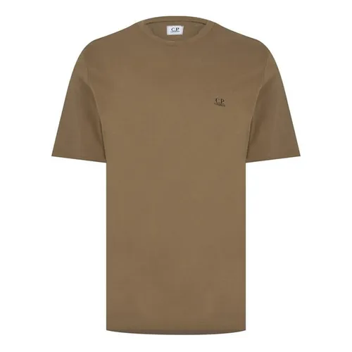 CP COMPANY Short Sleeve Basic Logo T Shirt - Brown