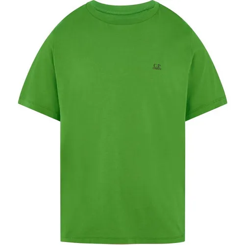 CP COMPANY Short Sleeve Basic Logo T Shirt - Green
