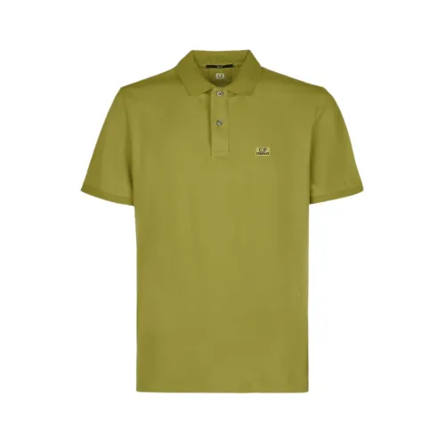 C.p. Company , Slim Fit Logo Polo in Green Moss ,Green male, Sizes: