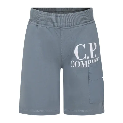 C.p. Company , Sporty Gray Cotton Shorts ,Gray male, Sizes: