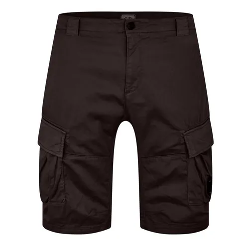 CP COMPANY Stretch Sateen Cargo Shorts - Brown