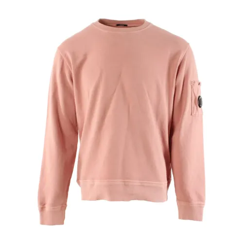 C.p. Company , Stylish Cotton Fleece Sweater ,Pink male, Sizes:
