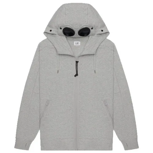 C.p. Company , Stylish Zip Through Goggle Hoodie ,Gray male, Sizes: