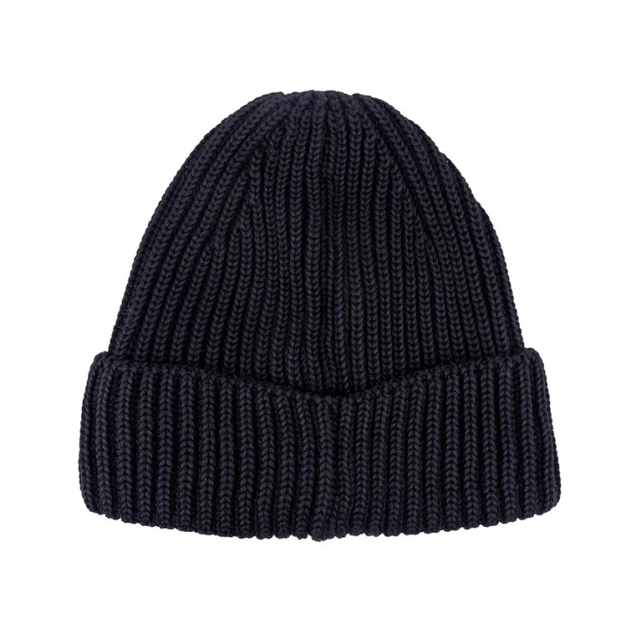 C.p. Company , Thin Wool Beanie with Front Lens Detail ,Black male, Sizes: ONE