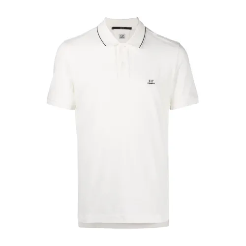 C.p. Company , White Cotton Polo Shirt ,White male, Sizes: