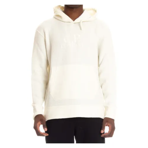 C.p. Company , White Felpa Hoodie Sweater ,White male, Sizes: