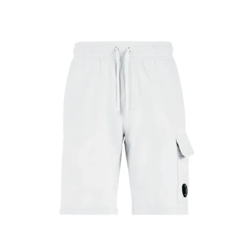 C.p. Company , White Lightweight Cotton Cargo Shorts ,White male, Sizes: