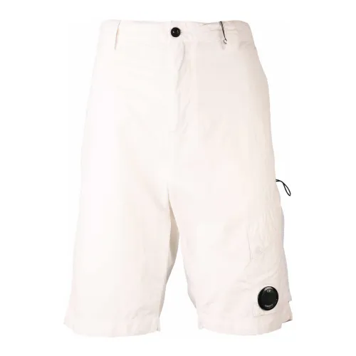 C.p. Company , White Nylon Shorts ,White male, Sizes: