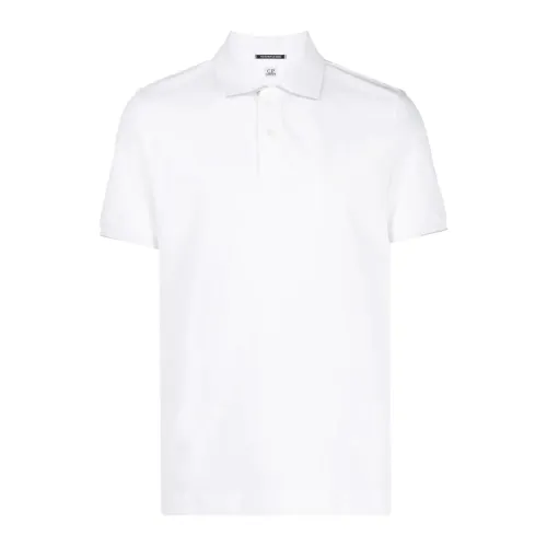 C.p. Company , White Polo Shirt with Embroidery ,White male, Sizes: