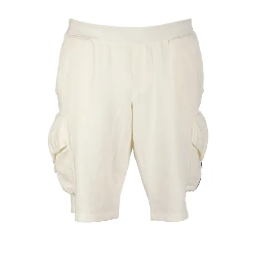 C.p. Company , White Shorts with Logo Detail ,White male, Sizes: