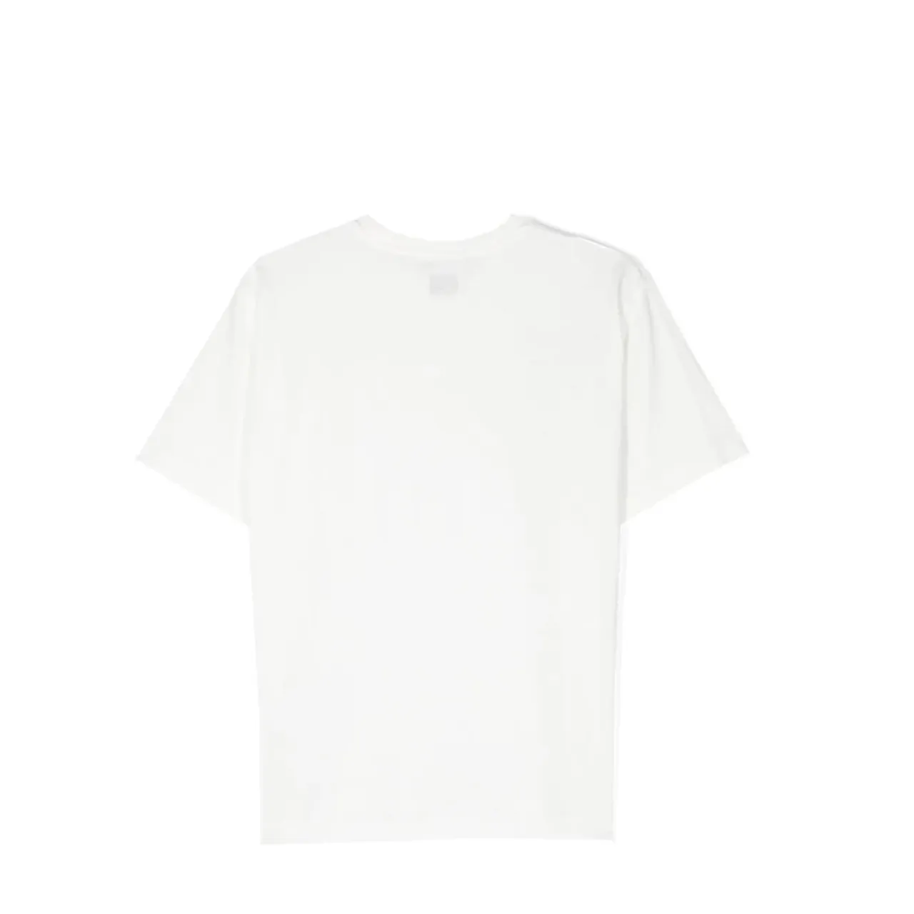 C.p. Company , White T-shirt with Gray Print and Pictorial Logo ,White male, Sizes: