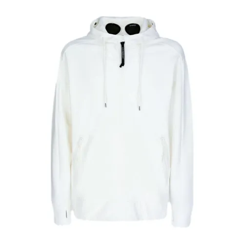 C.p. Company , Zip Hoodie with Original Glasses ,White male, Sizes: