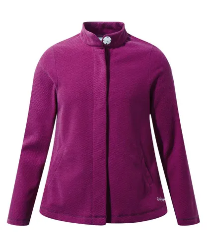 Craghoppers Boys & Girls Anjey Honeycomb Pique Fleece Jacket Top - Pink