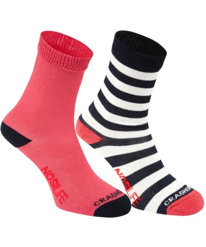 Craghoppers Girls Nosi Life Lightweight Twin Walking Socks - Pink Cotton