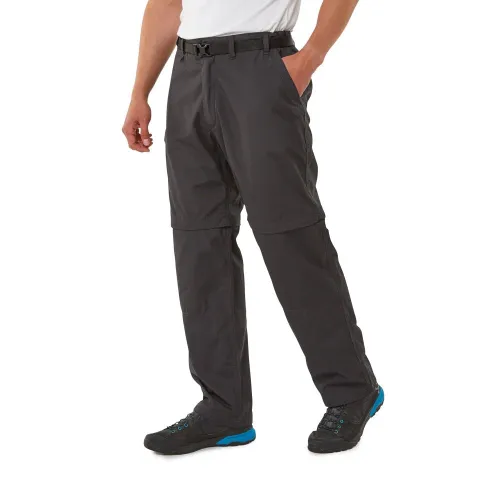 Craghoppers Kiwi Convertible Trousers: Black Pepper: 38W Long