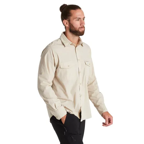 Craghoppers Kiwi Long Sleeve Shirt: Oatmeal: XXL
