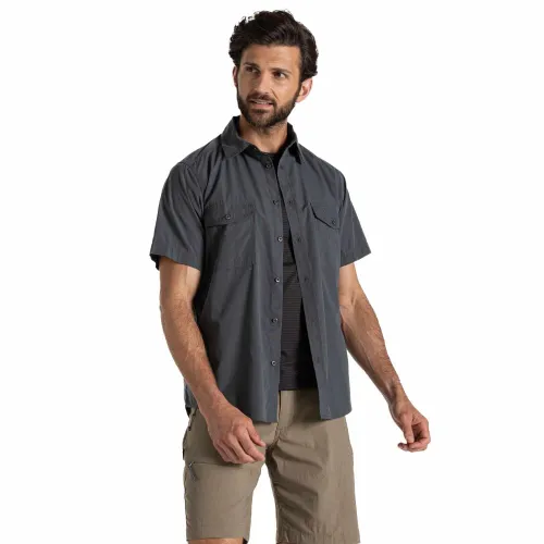 Craghoppers Kiwi Short Sleeve Shirt: Dark Grey: XXL