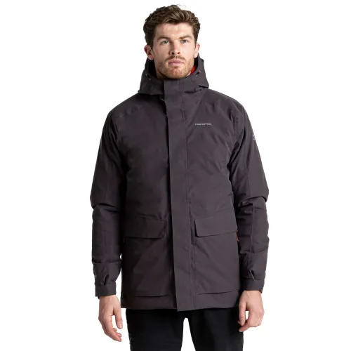 Craghoppers Lorton Thermic Waterproof Jacket: Coast Grey/Potters Clay: