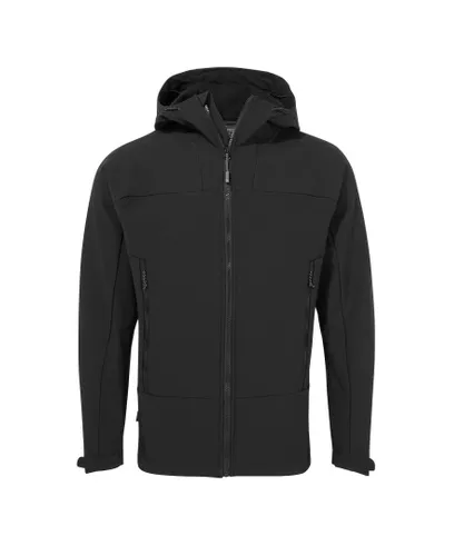 Craghoppers Mens Expert Hooded Active Soft Shell Jacket (Black)