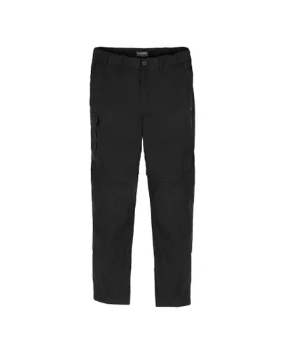 Craghoppers Mens Expert Kiwi Convertible Tailored Cargo Trousers (Black)
