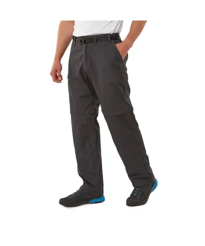 Craghoppers Mens Kiwi Convertible Nosi Defence Trousers - Grey Cotton