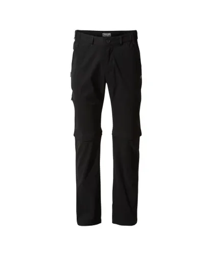 Craghoppers Mens Kiwi Pro II Convertible Trousers (Black)