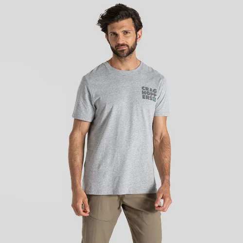 Craghoppers Mens Lucent Short Sleeve T-Shirt (Soft Grey Marl Landscape)