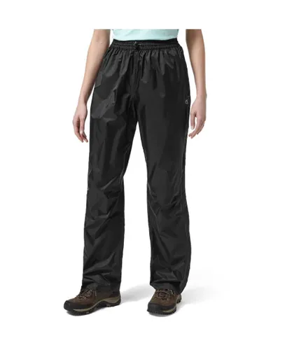 Craghoppers Mens & Womens Ascent Waterproof Over Trousers - Black polyamide