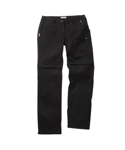 Craghoppers Outdoor Womens/Ladies Kiwi Pro Convertible Trousers (Black)