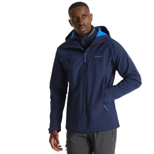 Craghoppers Tripp Hooded Softshell Jacket: Blue/Navy: L