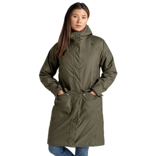 Craghoppers Womens Caithness Insulated Waterproof Jacket: Wild Olive: