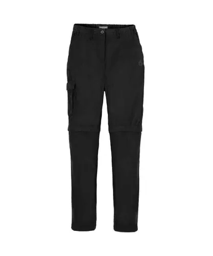 Craghoppers Womens/Ladies Expert Kiwi Convertible Cargo Trousers (Black)