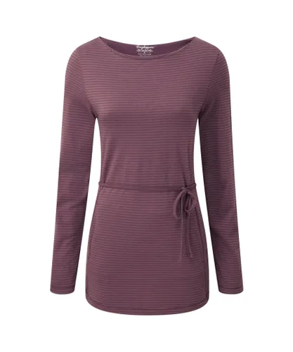 Craghoppers Womens/Ladies Fairview Tunic Long Sleeve Top (Rosehip Pink Combo) - Rose