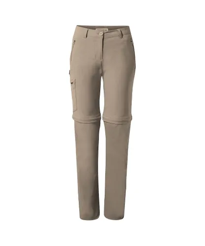 Craghoppers Womens/Ladies NosiLife Pro II Convertible Trousers (Mushroom) - White