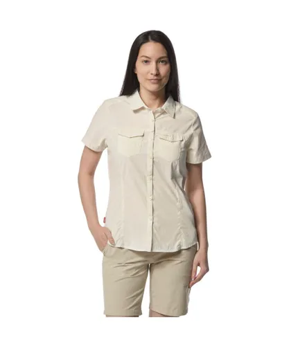 Craghoppers Womens Nosi Life Adventure Short Sleeve Shirt - Brown Polyamide