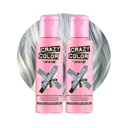 Crazy Color Metallic Graphite Semi-Permanent Duo Hair Dye.