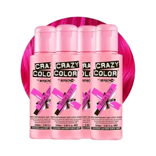 Crazy Color Vibrant Rebel UV Semi-Permanent 4 Pack Quad