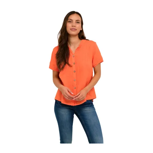 Cream , Shirts ,Orange female, Sizes: